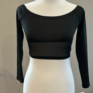 Boat neck crop top